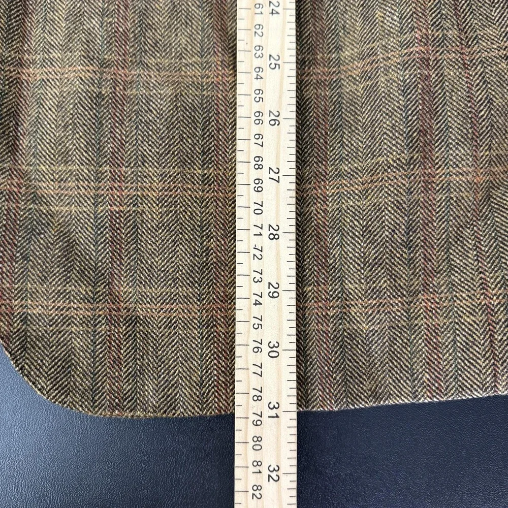 Ermenegildo Zegna Sport Coat Mens 50R Brown Herringbone Wool Cashmere Tweed